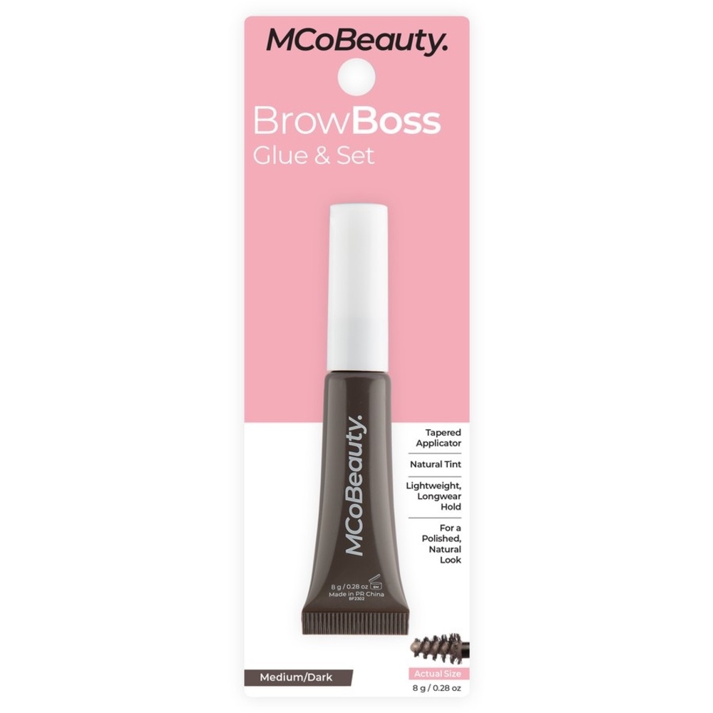 MCoBeauty BrowBoss Glue & Set – Medium/Dark | 0.28 oz. | NIB